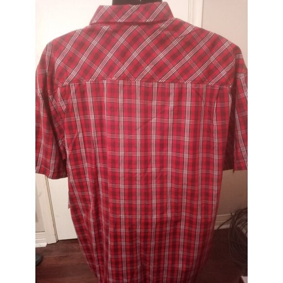 NWT Sean John Shirt Mens 3XB Red Plaid Short Sleeve Button Up Rap NEW - Picture 9 of 13